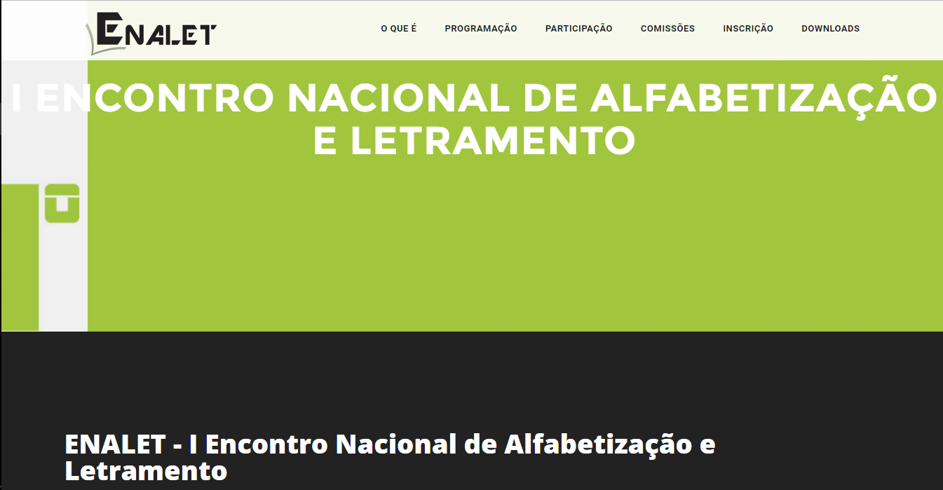  I Encontro Nacional de Alfabetização e Letramento (ENALET)